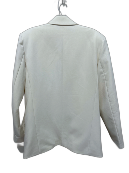 The Frankie Shop Size XS Cream Polyester Blend Shoulder Pads Collared Jacket Cream / XS