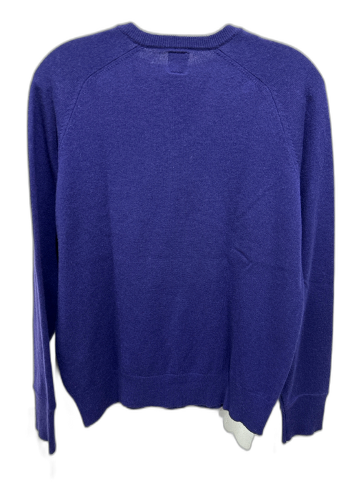 Sid Mashburn Size M Purple Cashmere Solid V Neck Men's Sweater Purple / M