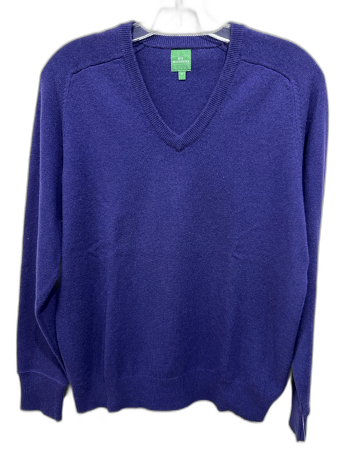 Sid Mashburn Size M Purple Cashmere Solid V Neck Men's Sweater Purple / M