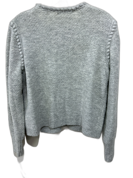 J. Crew Size XS Gray & Gold Acrylic & Wool Knit Knot Detail Pockets Cardigan Gray & Gold / XS