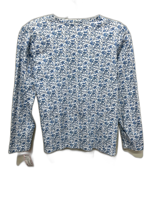 Lake Size XS Light blue & white Pima Cotton Long Sleeve Floral Shorts Pant Set Light blue & white / XS