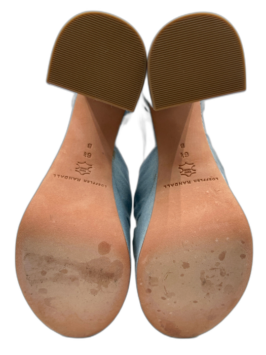 Loeffler Randall Shoe Size 6.5 Light Wash Cotton Denim Knot Detail Sandals Light Wash / 6.5