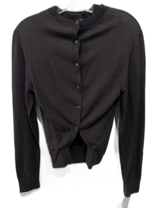 COS Size XS Chocolate Brown Wool Blend Knit Button Up Long Sleeve Sweater Set Chocolate Brown / XS