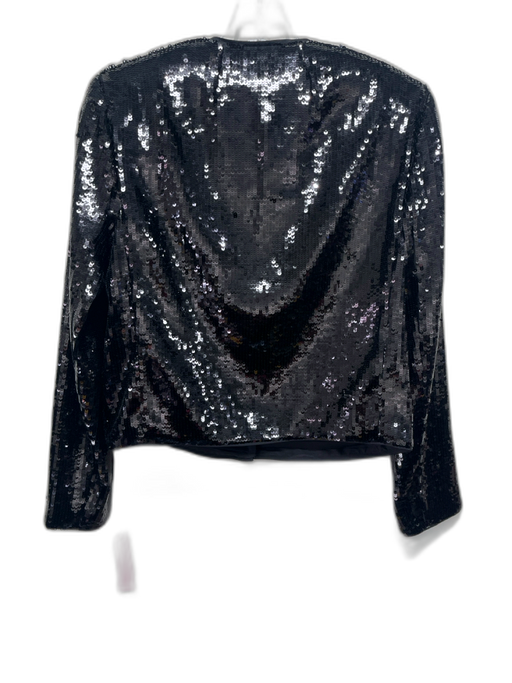 Theory Size 00 Black Polyester All Over Sequins Silver Buttons Jacket Black / 00