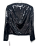 Theory Size 00 Black Polyester All Over Sequins Silver Buttons Jacket Black / 00