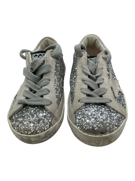 Golden Goose Shoe Size 23 Silver, White, Gray Glitter Suede Star Sequin Shoes Silver, White, Gray / 23