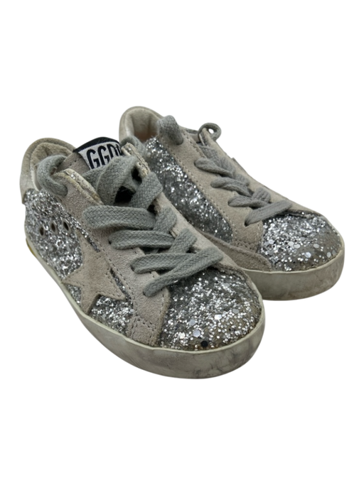 Golden Goose Shoe Size 23 Silver, White, Gray Glitter Suede Star Sequin Shoes Silver, White, Gray / 23