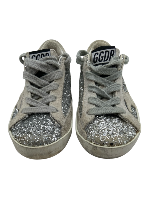 Golden Goose Shoe Size 24 Silver, White, Gray Glitter Suede Star Sequin Shoes Silver, White, Gray / 24