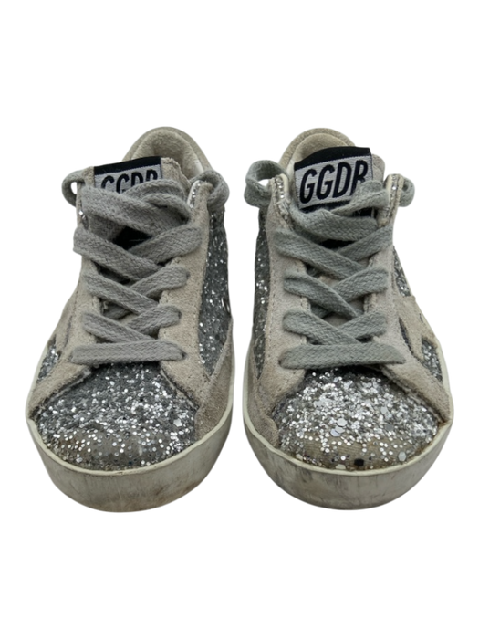 Golden Goose Shoe Size 24 Silver, White, Gray Glitter Suede Star Sequin Shoes Silver, White, Gray / 24