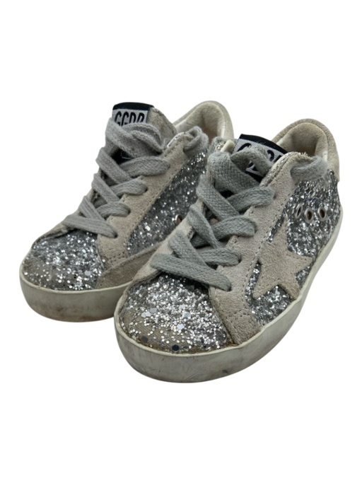 Golden Goose Shoe Size 24 Silver, White, Gray Glitter Suede Star Sequin Shoes Silver, White, Gray / 24