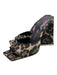 The Attico Shoe Size 36.5 Beige, Black, Brown Satin Animal Print Mule Pumps Beige, Black, Brown / 36.5