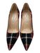 Manolo Blahnik Shoe Size 36.5 Red, Green, Blue Wool Plaid Pointed Toe Pumps Red, Green, Blue / 36.5
