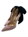 Alexandre Vauthier Shoe Size 36.5 Blush Pink & Black Satin & Velvet Bow Pumps Blush Pink & Black / 36.5