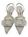 Manolo Blahnik Shoe Size 36 White & Cream Lace Embroidered Buckle Slingbacks White & Cream / 36