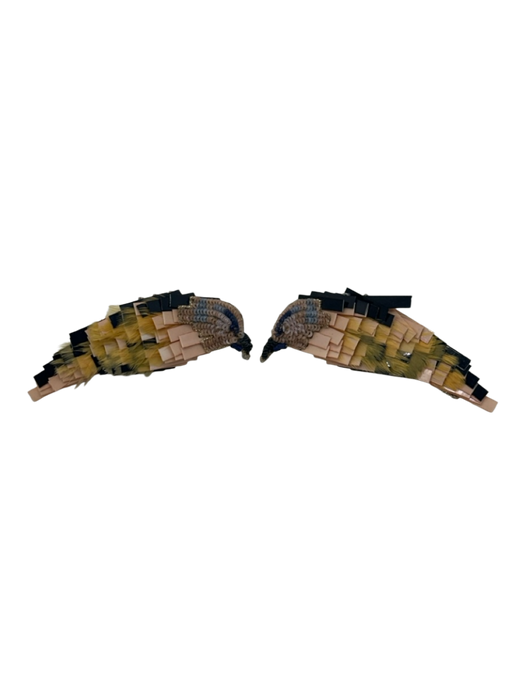 Mignonne Gavigan Pink, Green, Blue, Black Sequin Birds Post Back drop Earrings Pink, Green, Blue, Black