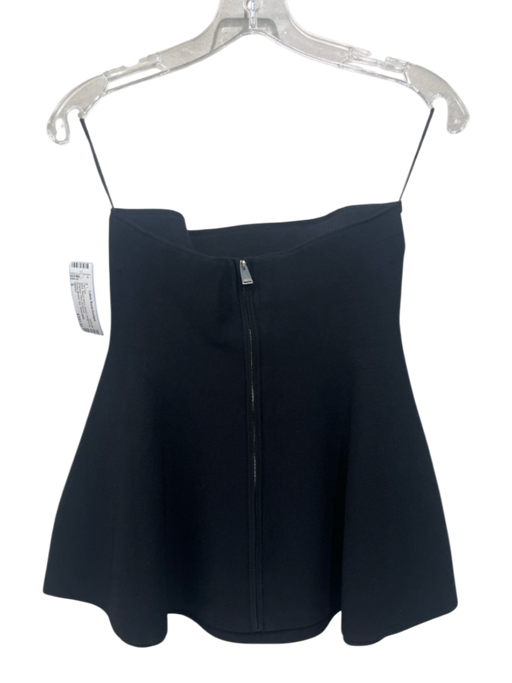 Simkhai Size S Black Rayon Blend Stretch Straight Leg Strapless Flare Pant Set Black / S