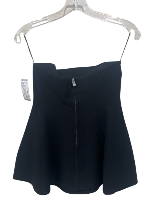 Simkhai Size S Black Rayon Blend Stretch Straight Leg Strapless Flare Pant Set Black / S