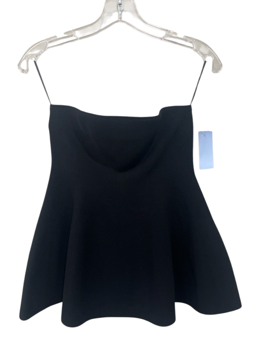 Simkhai Size S Black Rayon Blend Stretch Straight Leg Strapless Flare Pant Set Black / S