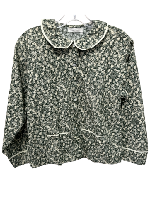 Doen Size XS Green & White Print Organic Cotton Button Down Fruit Print Pant Set Green & White Print / XS