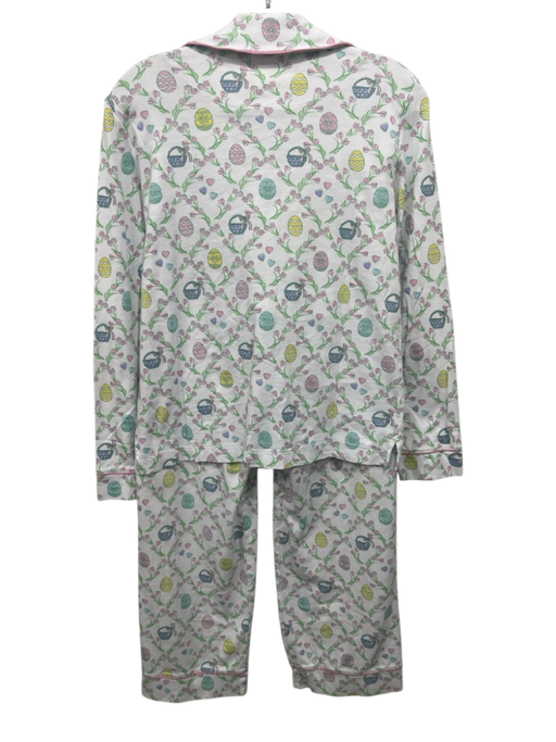 Roller Rabbit Size XS White, Pink, Green Pima Cotton Button Down Pant Set White, Pink, Green / XS
