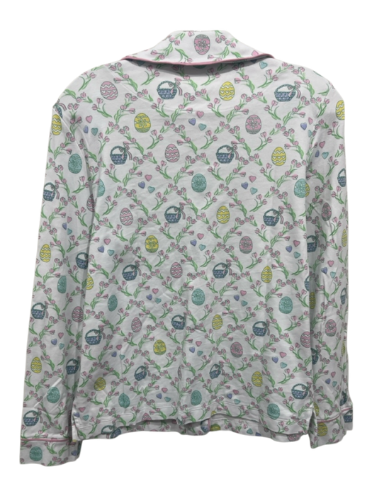 Roller Rabbit Size XS White, Pink, Green Pima Cotton Button Down Pant Set White, Pink, Green / XS