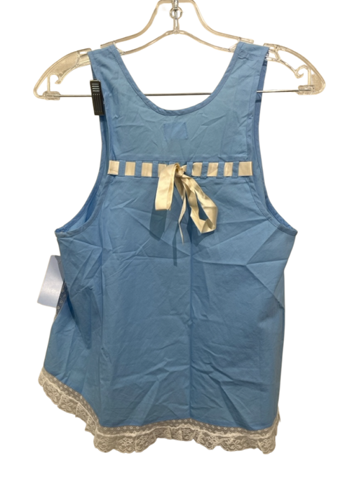 Morgan Lane Size S Blue & White Cotton Lace Trim Racerback Tank Top Short Set Blue & White / S