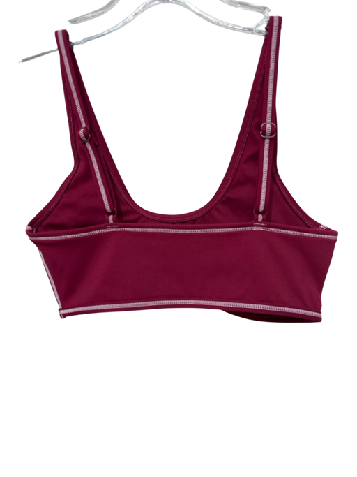 Set Active Size XS Cranberry Red & Pink Nylon Side Stripe Stitching Pant Set Cranberry Red & Pink / XS