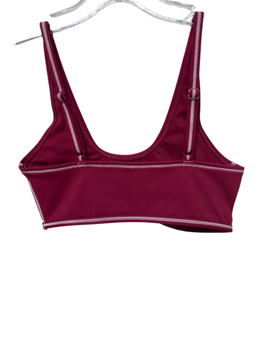 Set Active Size XS Cranberry Red & Pink Nylon Side Stripe Stitching Pant Set Cranberry Red & Pink / XS