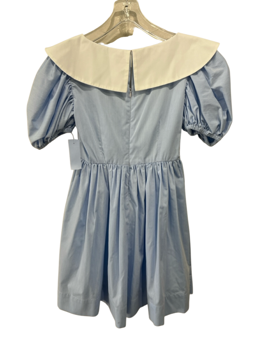 Azeeza Size XS Blue & White Cotton Collar Stripe Detail Half Sleeve Dress Blue & White / XS