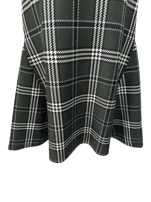 Emilia Wickstead Size 2 Green, White, Black Wool Blend Plaid Belt Dress Green, White, Black / 2