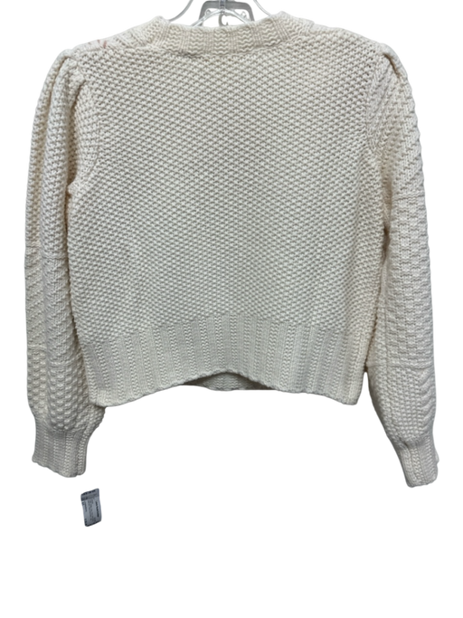 Loveshackfancy Size XS Cream, Green, Gray, Pink Nylon Blend Cable Knit Sweater Cream, Green, Gray, Pink / XS