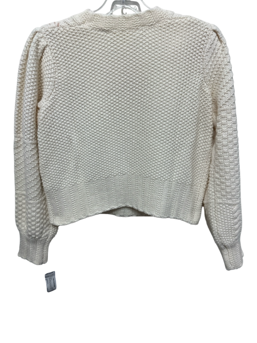 Loveshackfancy Size XS Cream, Green, Gray, Pink Nylon Blend Cable Knit Sweater Cream, Green, Gray, Pink / XS