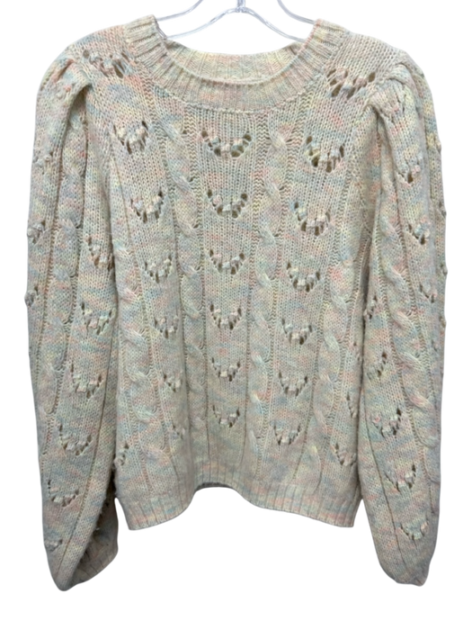 Doen Size XS Yellow, Pink, Green, Blue Baby Alpaca Blend Cable Knit Sweater Yellow, Pink, Green, Blue / XS