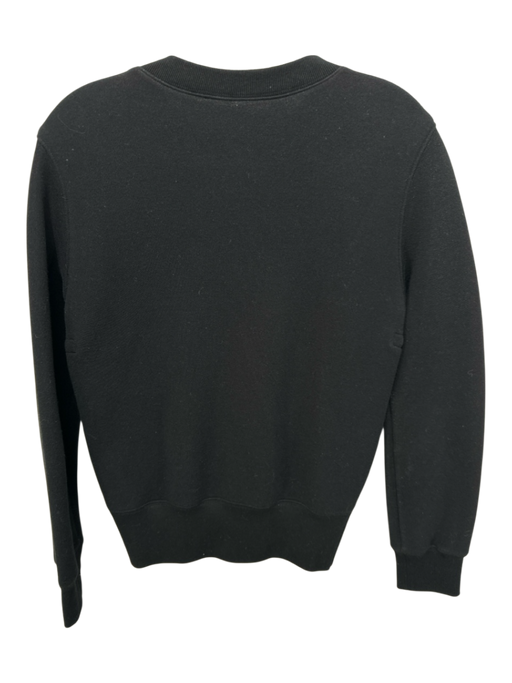 Sacai Size XS / S Black Cotton Blend Side Zip Pleated Detail Long Sleeve Sweater Black / XS / S