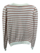 Le Lion Size S Blush Pink & White Cotton Horizontal Stripes Crew Neck Sweater Blush Pink & White / S