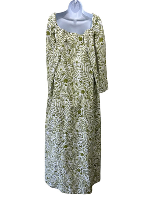 Byrdie Le Club Social Wear Size XS Green & White Polyester Floral Cape Gown Green & White / XS