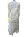 Loveshackfancy Size 0 White Rayon V Neck Tiered Skirt Long Sleeve Maxi Gown White / 0