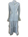 Damaris Bailey Size XS Light Blue Tulle Tiered Long Sleeve Ruffle Gown Light Blue / XS