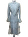 Damaris Bailey Size XS Light Blue Tulle Tiered Long Sleeve Ruffle Gown Light Blue / XS