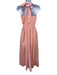La Maregold Size XS Light Pink Cotton Eyelet Tie Shoulder Smocked Back Dress Light Pink / XS