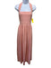 La Maregold Size XS Light Pink Cotton Eyelet Tie Shoulder Smocked Back Dress Light Pink / XS