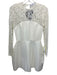 Club L London Size 2 Ivory White Polyester Lace Upper Long Sleeve Mini Dress Ivory White / 2