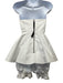 Contessa Mills Size XXS White Cotton Peplum Back Zip Strapless Bloomers Dress White / XXS