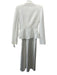 Self Portrait Size 0 White Polyester Blazer Satin Skirt Maxi Skirt Skirt Set White / 0
