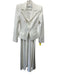 Self Portrait Size 0 White Polyester Blazer Satin Skirt Maxi Skirt Skirt Set White / 0