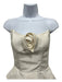 Damaris Bailey Size XS Ivory White Polyester Flower Application Peplum Skirt Set Ivory White / XS