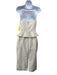 Damaris Bailey Size XS Ivory White Polyester Flower Application Peplum Skirt Set Ivory White / XS