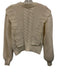 Vita Grace Size S Ivory White Acrylic Blend Faux Pearl Cable Knit Cardigan Ivory White / S