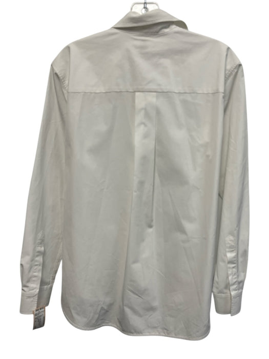 Toteme Size XS / 32 White Cotton Button Collar Long Sleeve Logo Top White / XS / 32