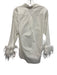 J Crew Collection Size 2 White Cotton Feathers Front Pocket Button Top White / 2